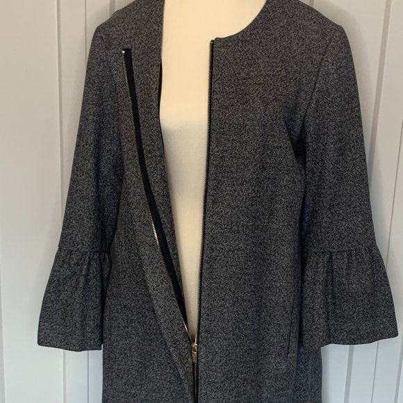 Grey Spring Coat size 10 - Picture 4 of 11